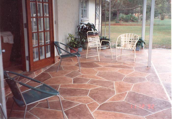 106R decorative concrete overly on a patio