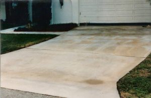 Driveway before resurfacing