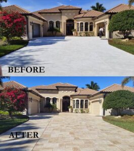 driveway resurfacing example before & after
